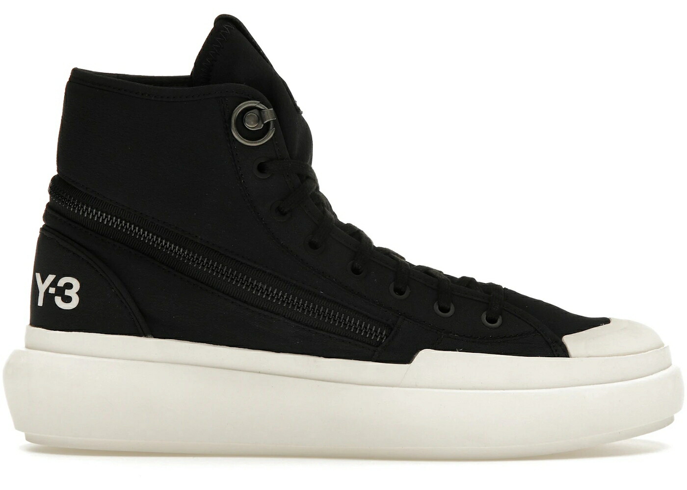 アディダス コート ハイ 黒色 ブラック 白色 ホワイト コア スニーカー メンズ ADIDAS Y-3 AJATU COURT HIGH BLACK WHITE / BLACK BLACK CORE WHITE