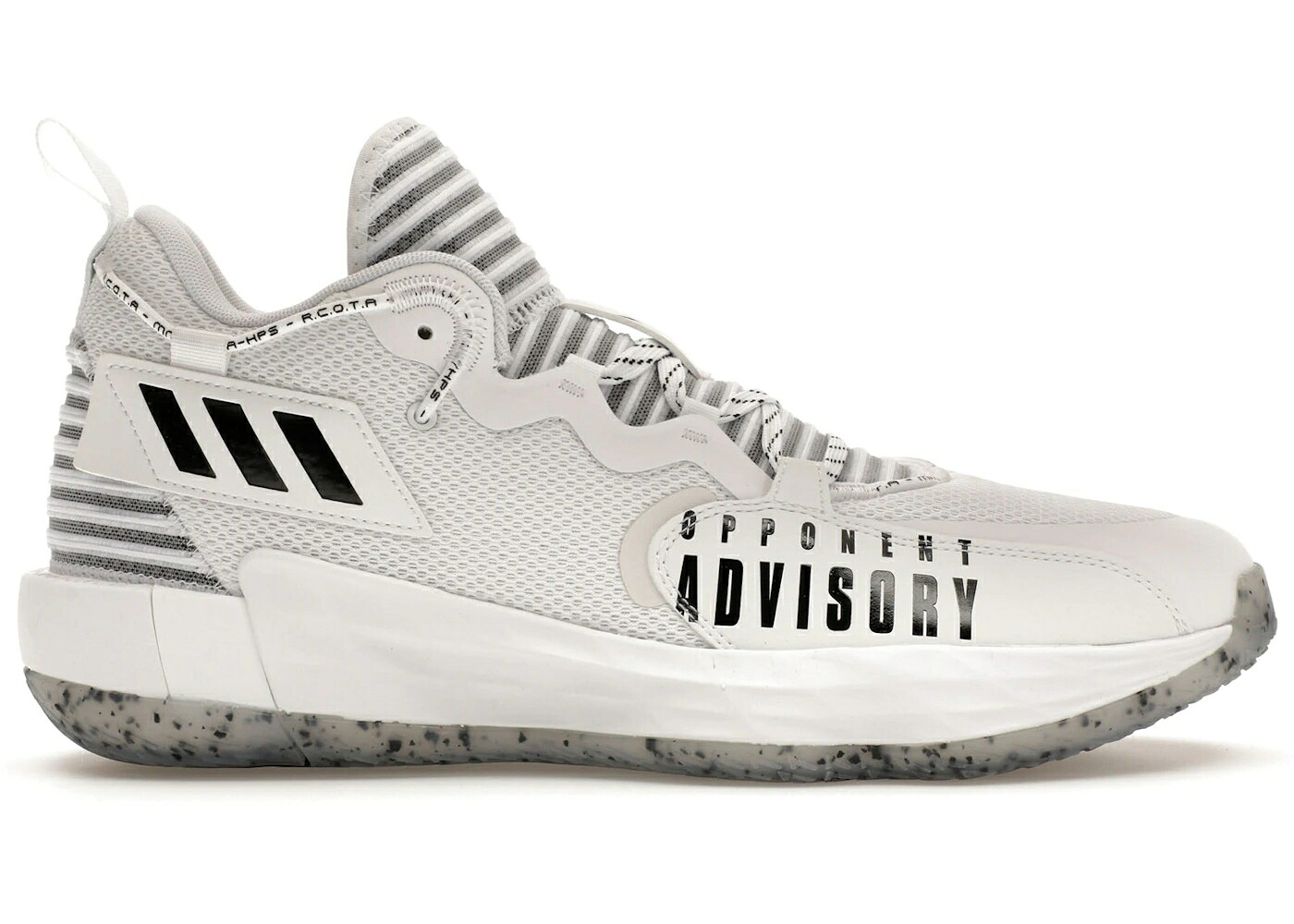 アディダス 白色 ホワイト コア 黒色 ブラック スニーカー メンズ ADIDAS DAME 7 EXTPLY OPPONENT ADVISORY WHITE / CLOUD WHITE CORE BLACK CLOUD
