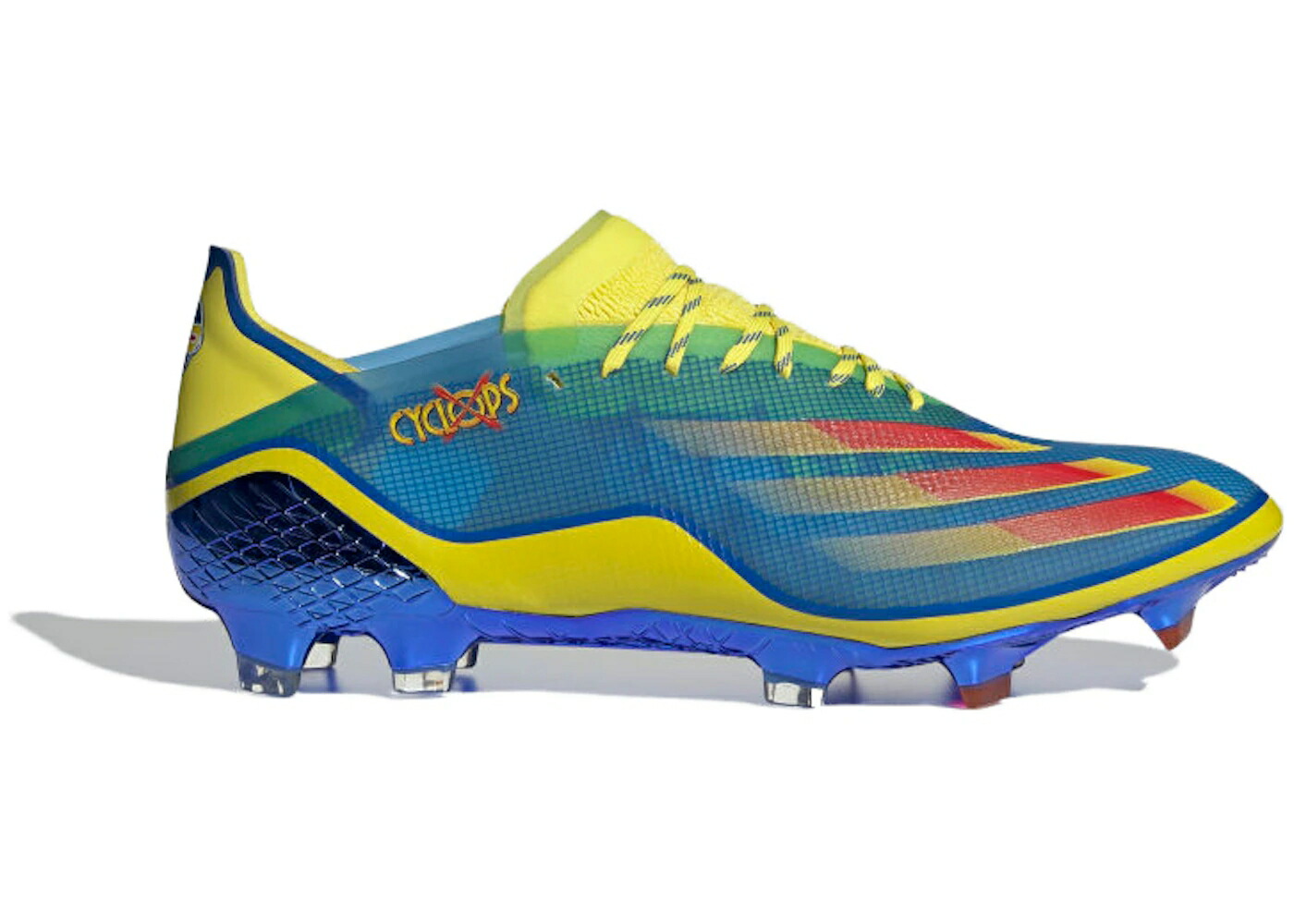 アディダス 青色 ブルー 赤 レッド 黄色 イエロー GHOSTED.1 スニーカー メンズ ADIDAS X FG MARVEL CYCLOPS / BLUE VIVID RED BRIGHT YELLOW