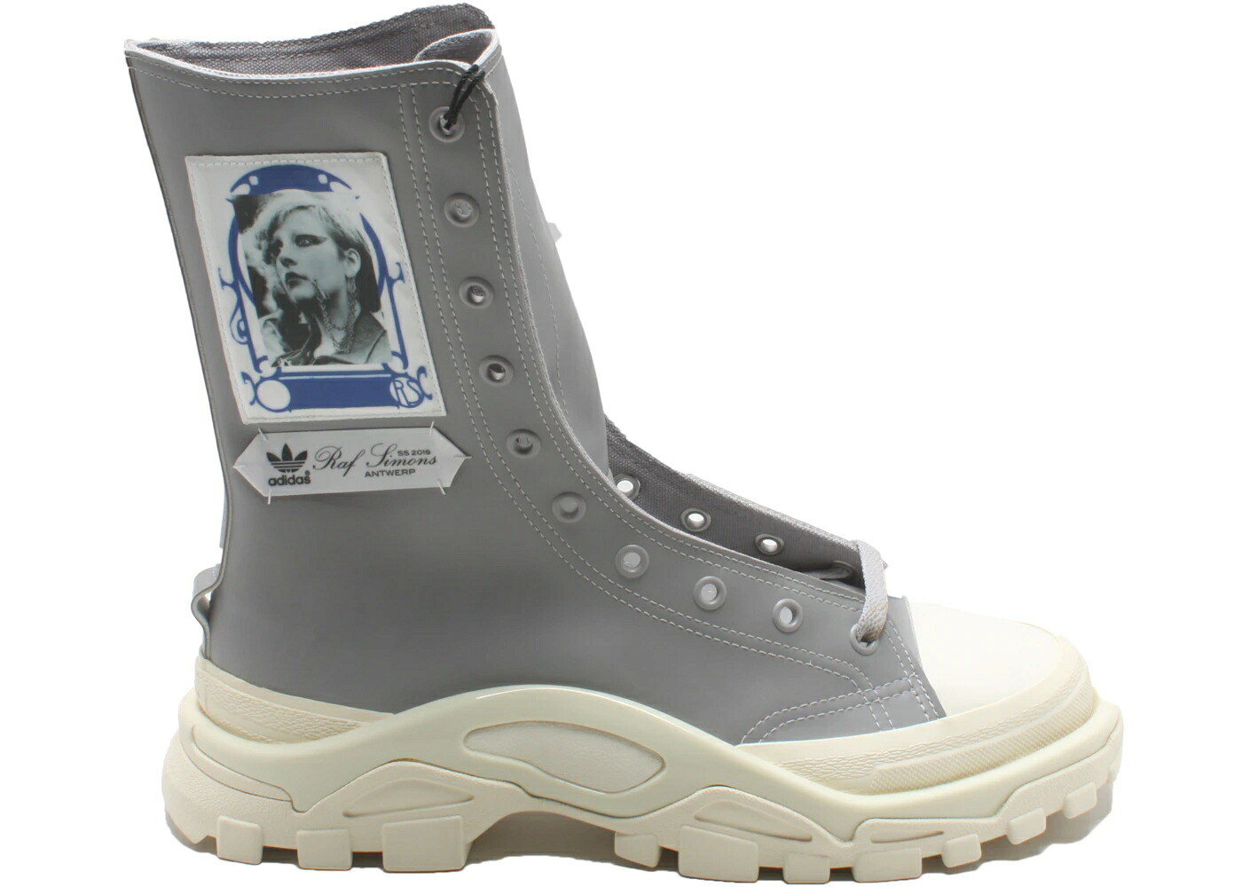 アディダス 自動車の街 ご機嫌 薄墨色 薄墨色 白いこと 白いこと スニーカー メンズ ADIDAS DETROIT HIGH RAF SIMONS GREY WHITE / GREY WHITE