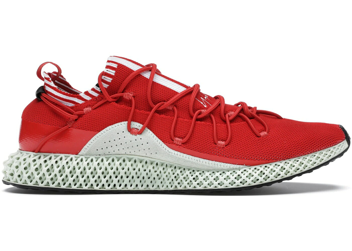 アディダス 赤 レッド 白色 ホワイト 緑 グリーン スニーカー メンズ ADIDAS Y3 RUNNER 4D RED / RED FOOTWEAR WHITE AERO GREEN