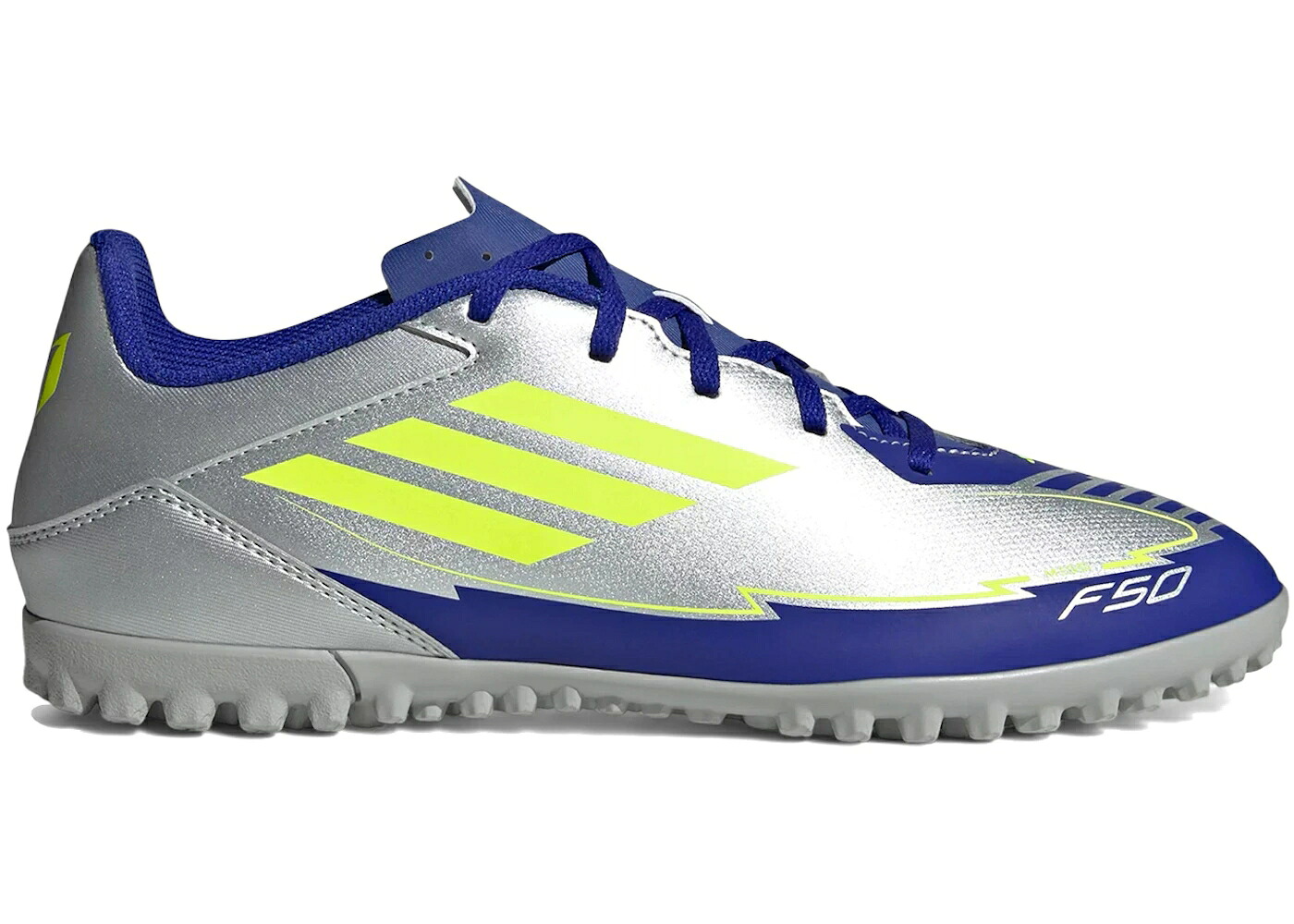 アディダス クラブ 銀色 シルバー 黄色 イエロー スニーカー メンズ ADIDAS F50 CLUB TF MESSI PLAYER PACK 1 / SILVER METALLIC SOLAR YELLOW