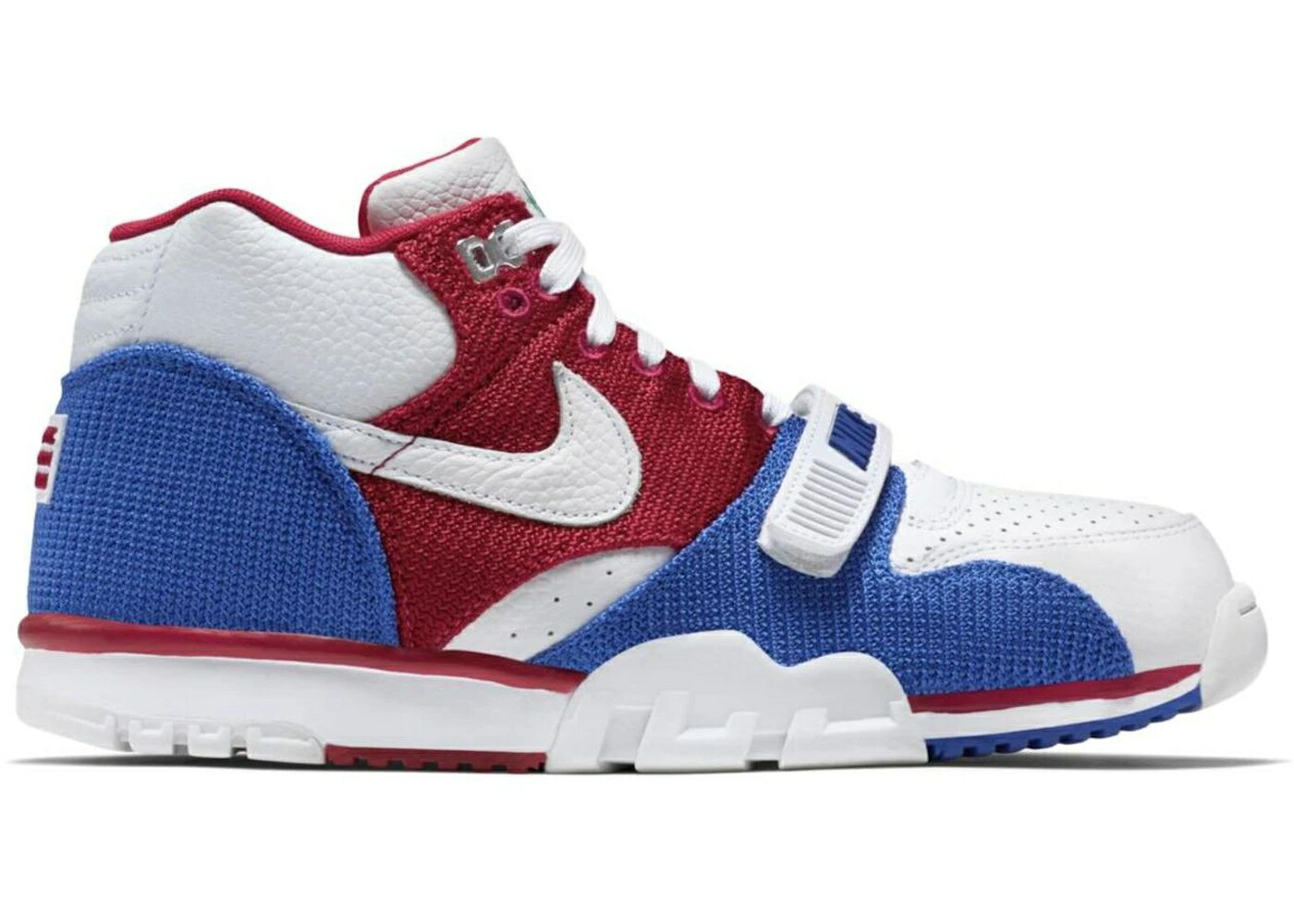 ナイキ トレーナー 白色 ホワイト 赤 レッド ゲーム エアトレーナー ゲームロイヤル 青 ブルー スニーカー メンズ NIKE AIR TRAINER 1 PUERTO RICO / WHITE GYM RED GAME ROYAL WHITE