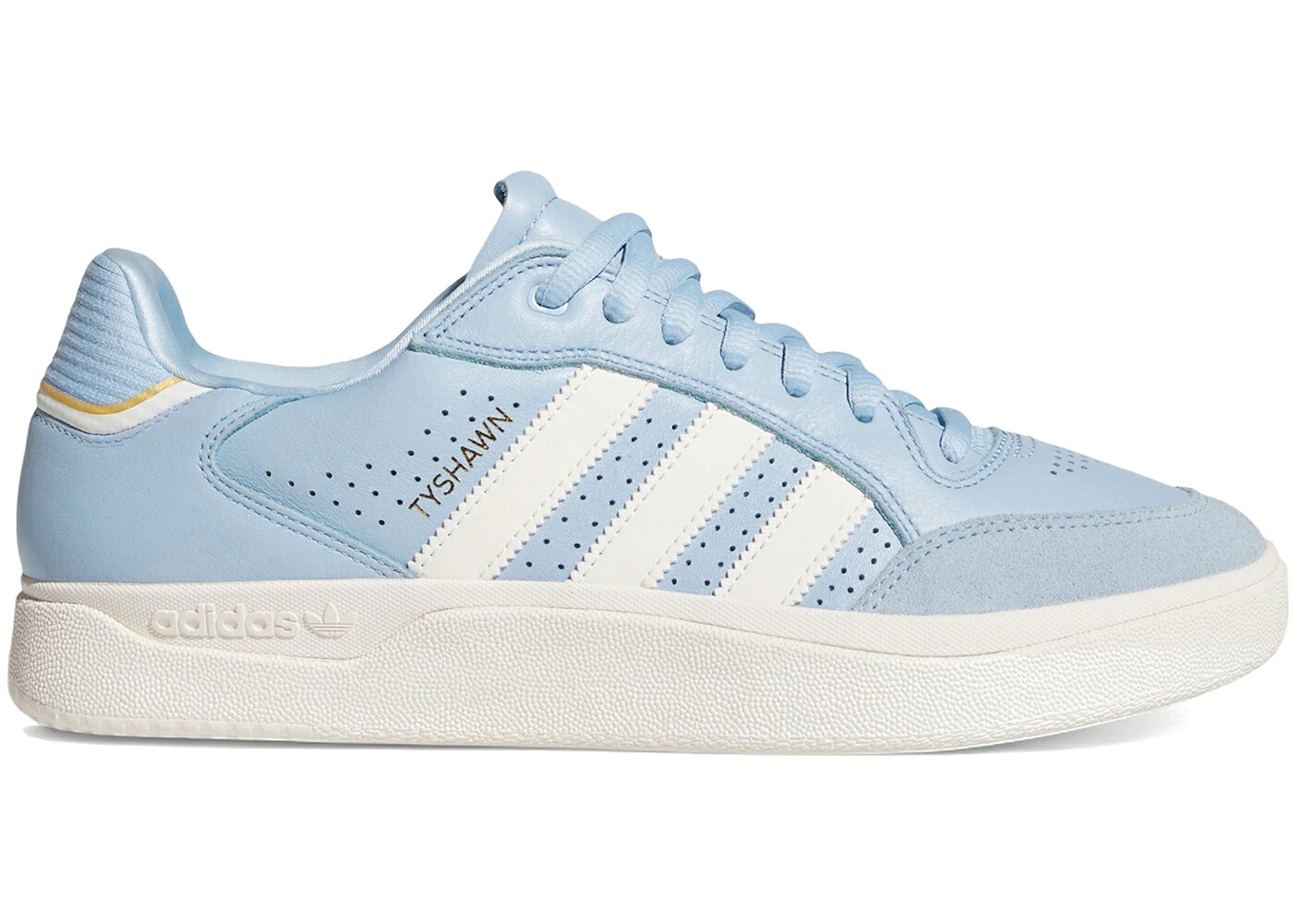 アディダス スカイ 白色 ホワイト ゴールド スニーカー メンズ ADIDAS TYSHAWN LOW CLEAR SKY CHALK WHITE GOLD METALLIC / CLEAR SKY CHALK WHITE GOLD