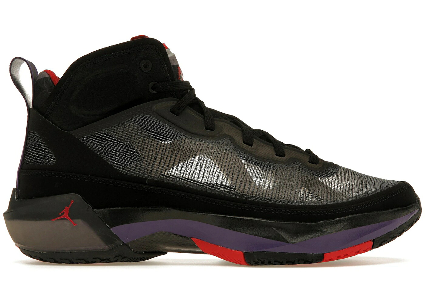 ナイキ ジョーダン ラプターズ 黒色 ブラック クラブ 紫 パープル チャコール スニーカー メンズ JORDAN 37 RAPTORS / BLACK CLUB PURPLE DARK CHARCOAL
