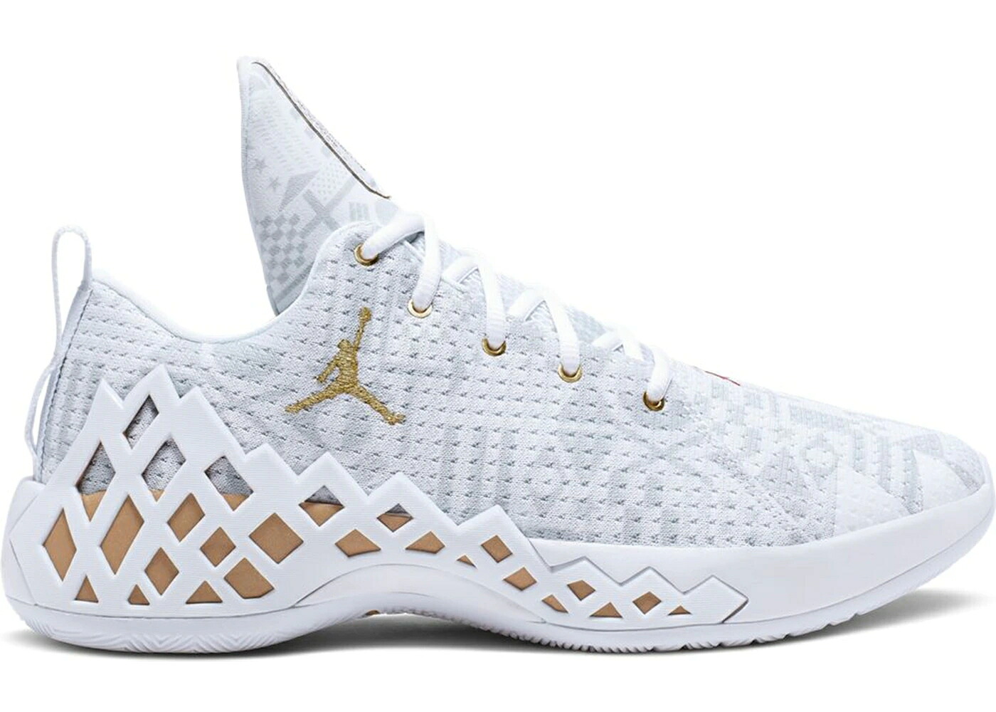 ナイキ ジョーダン ジャンプマン ダイヤモンド 白色 ホワイト ゴールド スニーカー メンズ JORDAN JUMPMAN DIAMOND LOW PF FIBA / WHITE METALLIC GOLD|スニケス