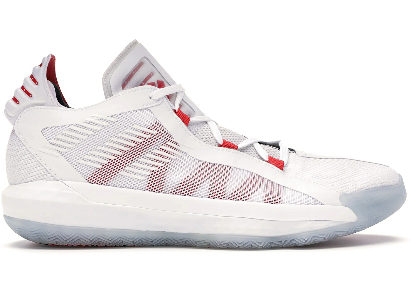 アディダス ひと休み 白いこと 白いこと 中核グループ 黒いこと 黒いこと スニーカー メンズ ADIDAS DAME 6 TIME / CLOUD WHITE SCARLET CORE BLACK