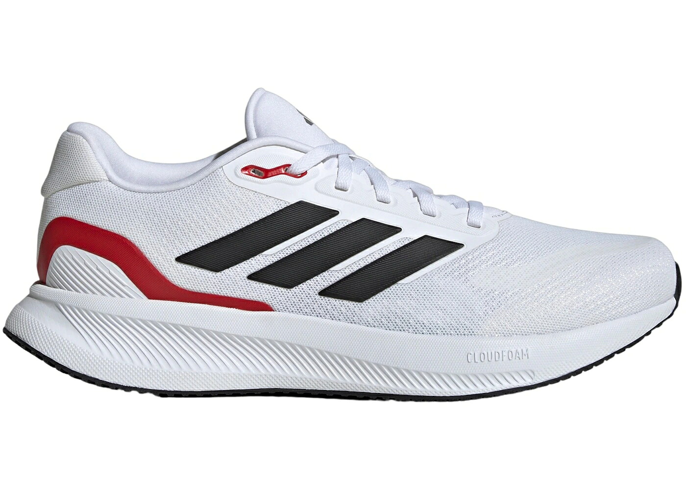 アディダス 白いこと 白いこと 中核グループ 黒いこと 黒いこと スニーカー メンズ ADIDAS RUNFALCON 5 WIDE CLOUD WHITE CORE BLACK BETTER SCARLET / CLOUD WHITE CORE BLACK BETTER