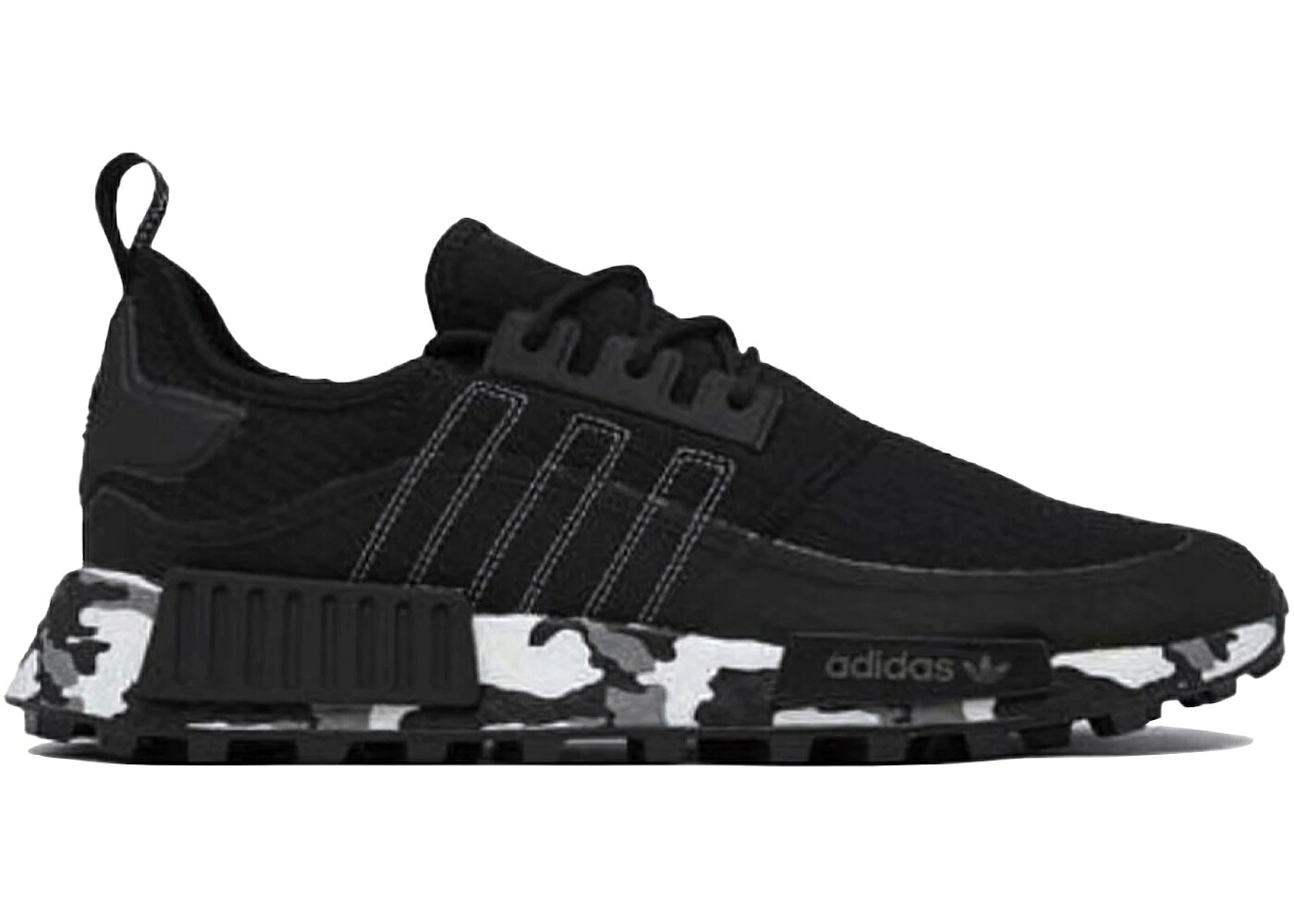 アディダス 黒色 ブラック 白色 ホワイト カモ柄 コア スニーカー メンズ ADIDAS NMD R1 TR BLACK WHITE CAMO / CORE BLACK CORE BLACK CLOUD