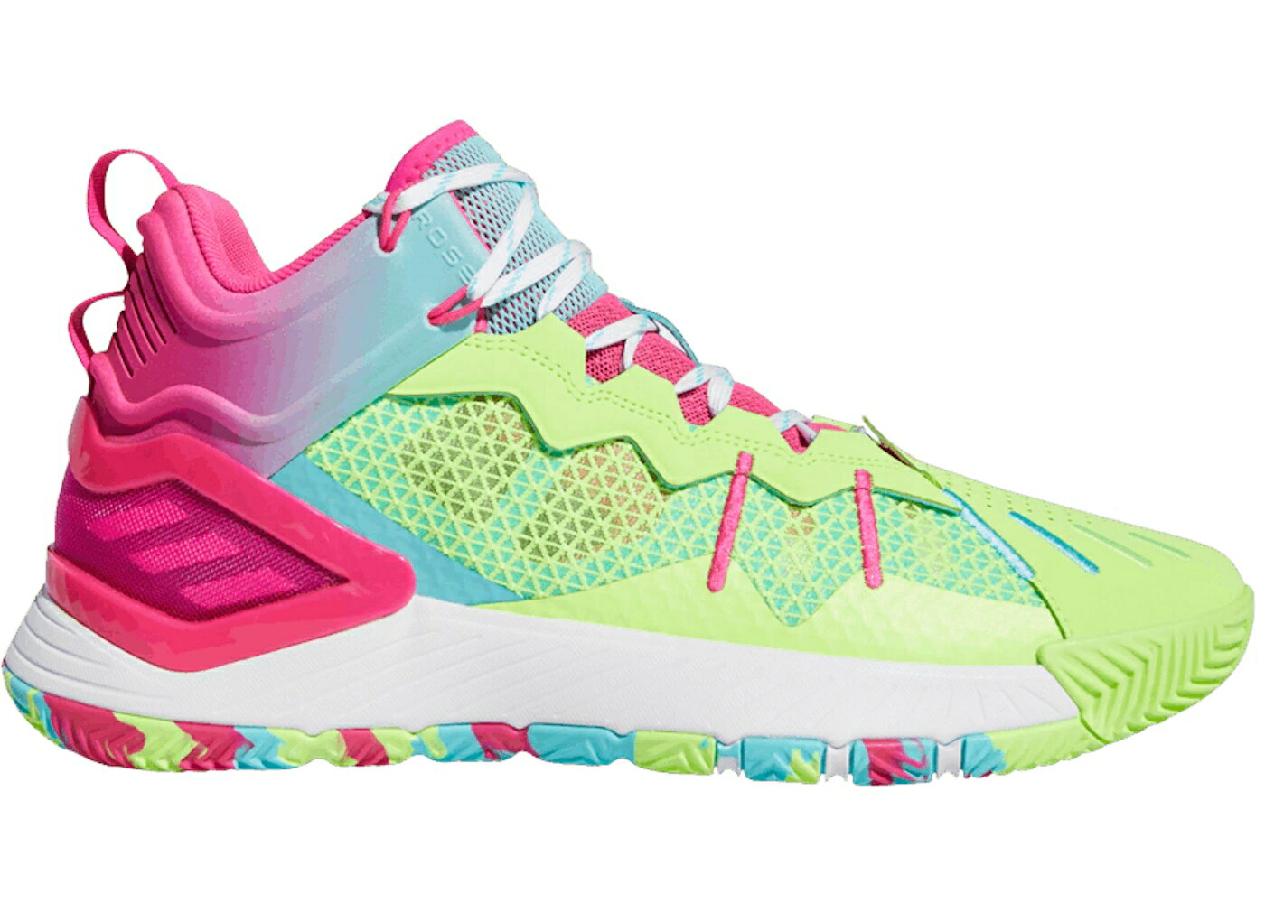 アディダス ローズ 緑 グリーン ピンク アクア ショック スニーカー メンズ ADIDAS D ROSE SON OF CHI GODSPEED SIGNAL GREEN PINK / PULSE AQUA SHOCK PINK SIGNAL