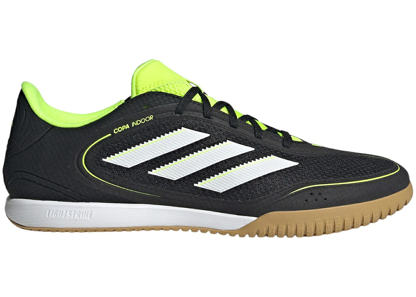 アディダス コート コア 黒色 ブラック 白色 ホワイト スニーカー メンズ ADIDAS COPA COURT LEAGUE INDOOR CORE BLACK CLOUD WHITE LUCID LEMON / CORE BLACK CLOUD WHITE LUCID