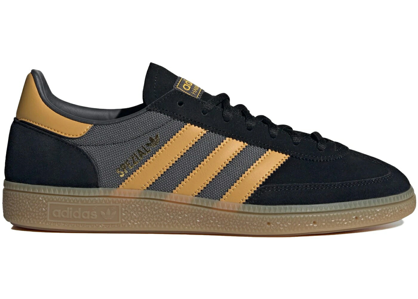 アディダス ハンドボール スペシアル コア 黒色 ブラック 黄色 イエロー 灰色 グレー スニーカー メンズ ADIDAS HANDBALL SPEZIAL CORE BLACK PRELOVED YELLOW / CORE BLACK PRELOVED YELLOW GREY