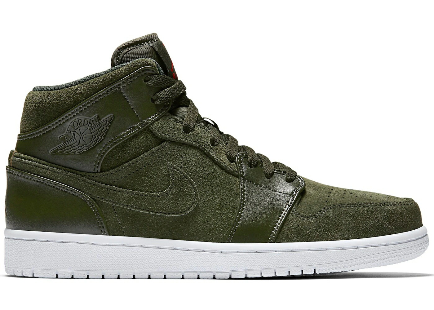 ナイキ ジョーダン ミッド マックス 橙 オレンジ 白色 ホワイト スニーカー メンズ JORDAN 1 RETRO MID SEQUOIA / SEQUOIA MAX ORANGE WHITE