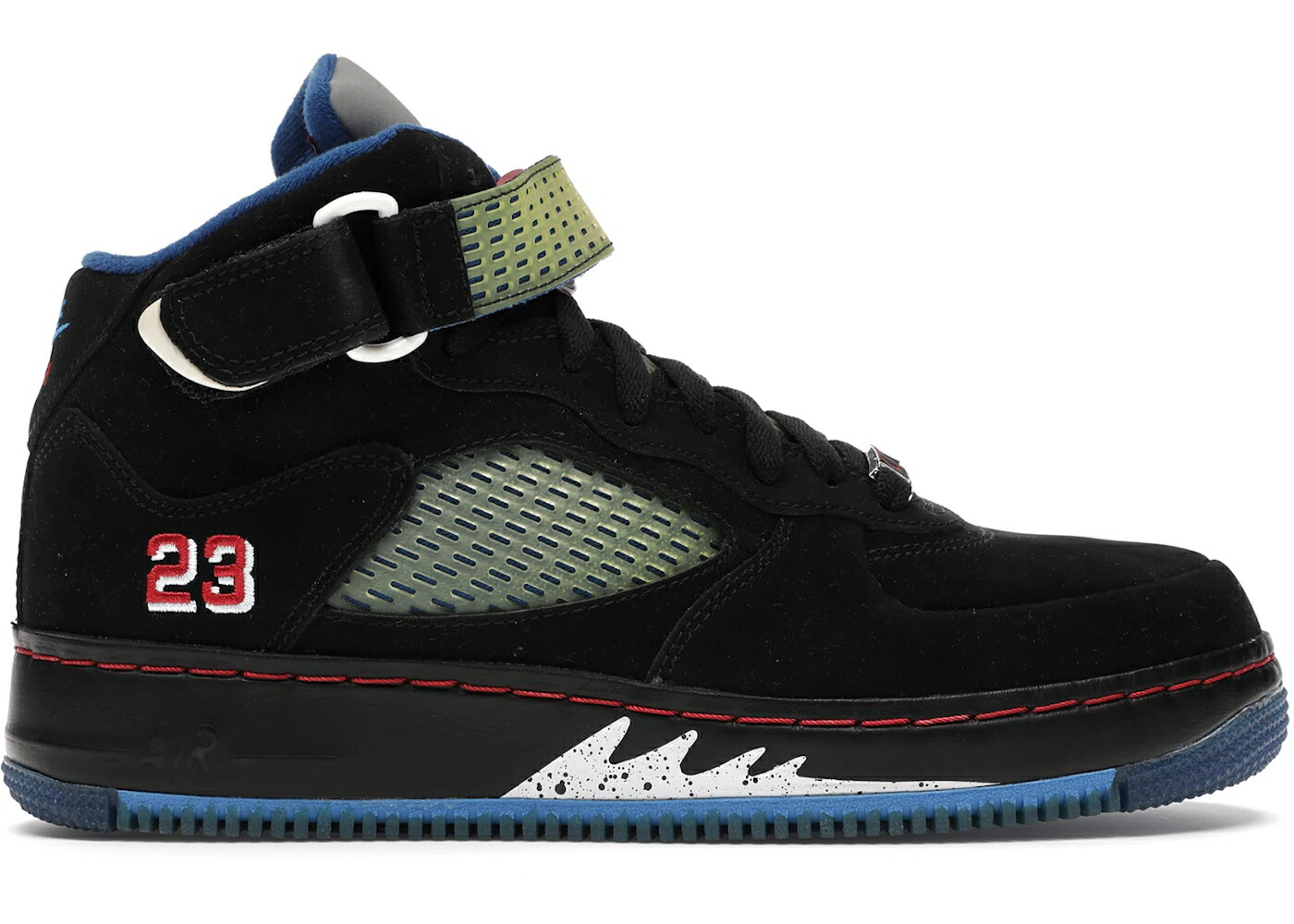 ナイキ ジョーダン 黒色 ブラック 青色 ブルー 赤 レッド スニーカー メンズ JORDAN AJF 5 BLACK BLUE RIBBON VARSITY RED / BLACK BLUE RIBBON NEW BLUE