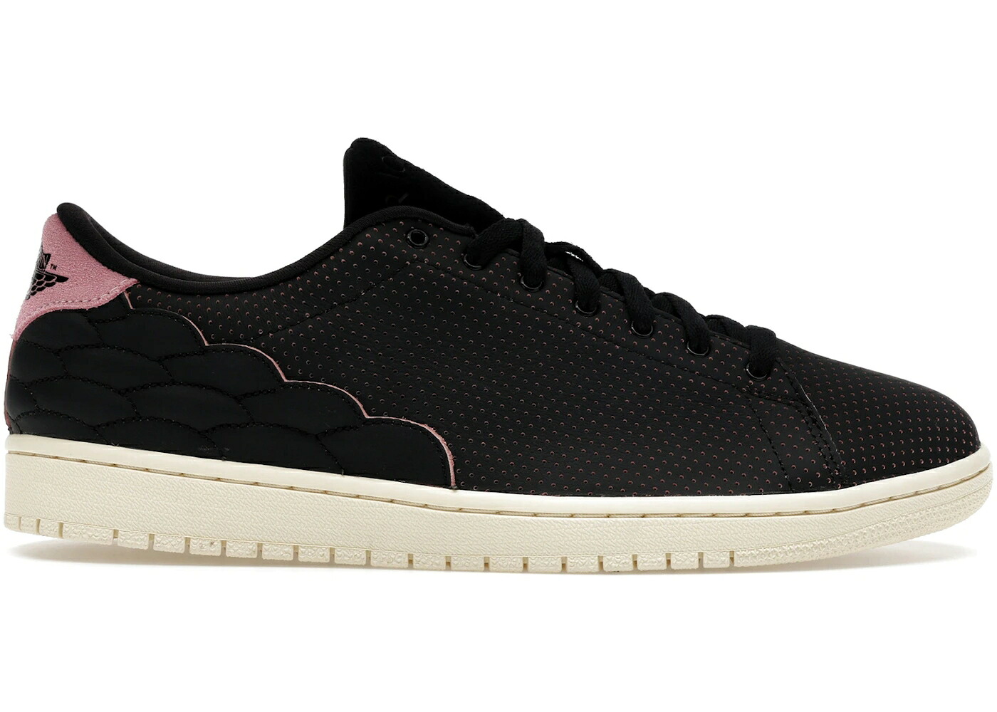 ナイキ ジョーダン 厚地の外套 黒いこと 黒いこと サクラ色 自然的 スニーカー メンズ JORDAN 1 CENTRE COURT BLACK PINK / BLACK PINK NATURAL