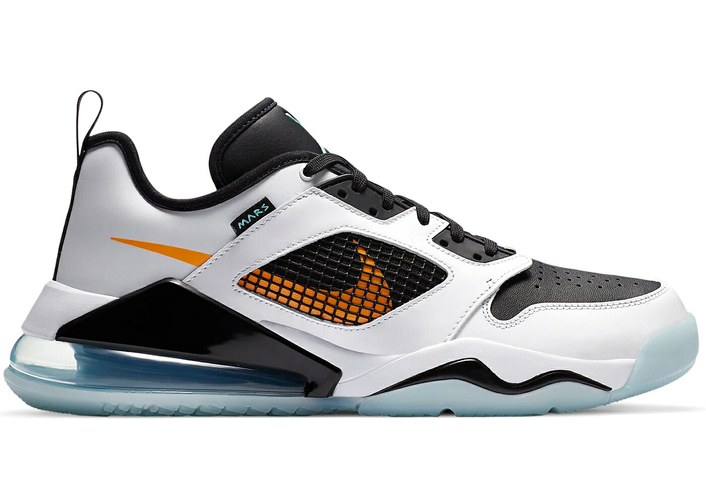 ナイキ ジョーダン 白いこと 白いこと 黒いこと 黒いこと 橙 オレンジ色 アクア レーザ スニーカー メンズ JORDAN MARS 270 LOW WHITE BLACK ORANGE AQUA / WHITE BLACK LASER ORANGE ICE