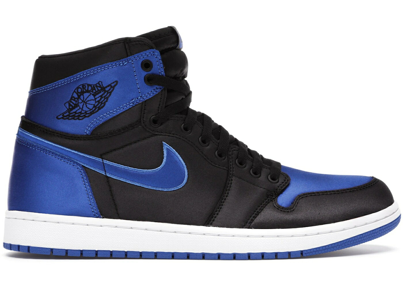 ナイキ ジョーダン 御機嫌 繻子 黒いこと 黒いこと 白いこと 白いこと スニーカー メンズ JORDAN 1 RETRO HIGH SATIN ROYAL (NUMBERED) / BLACK VARSITY ROYAL WHITE