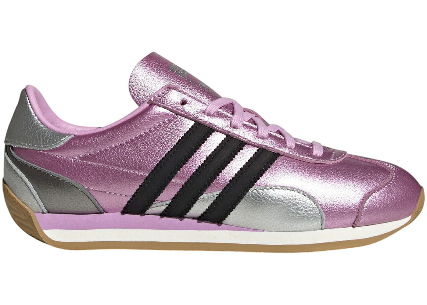 アディダス カントリー 銀色 シルバー コア 黒色 ブラック WOMEN'S スニーカー レディース ADIDAS COUNTRY OG BLISS LILAC SILVER METALLIC CORE BLACK (WOMEN'S) / BLISS LILAC SILVER METALLIC CORE