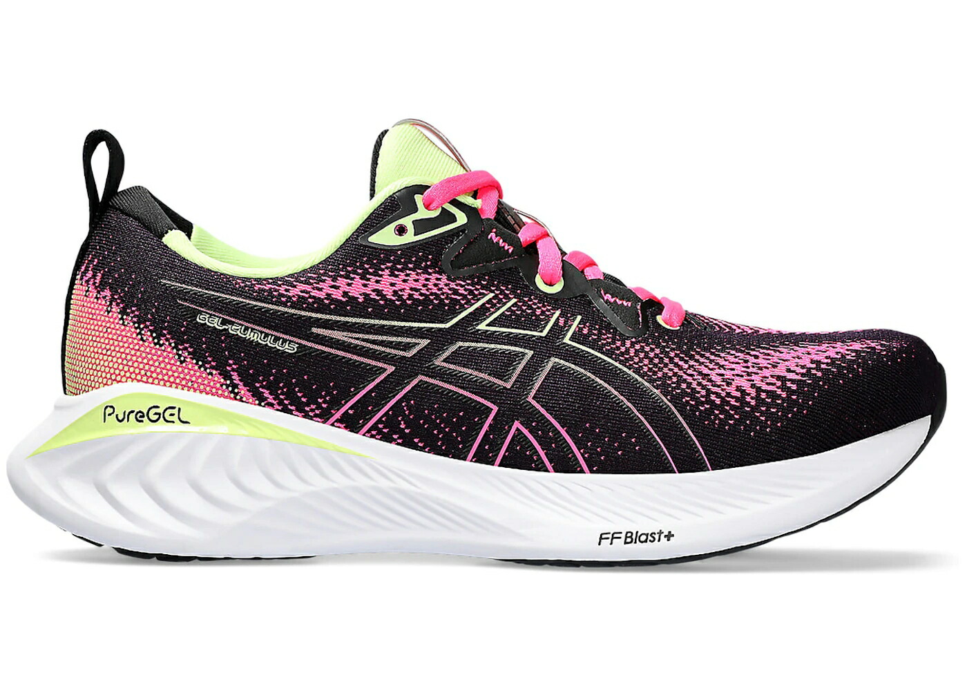 アシックス 黒色 ブラック ピンク WOMEN'S スニーカー レディース ASICS GEL-CUMULUS 25 BLACK HOT PINK (WOMEN'S) / BLACK HOT PINK
