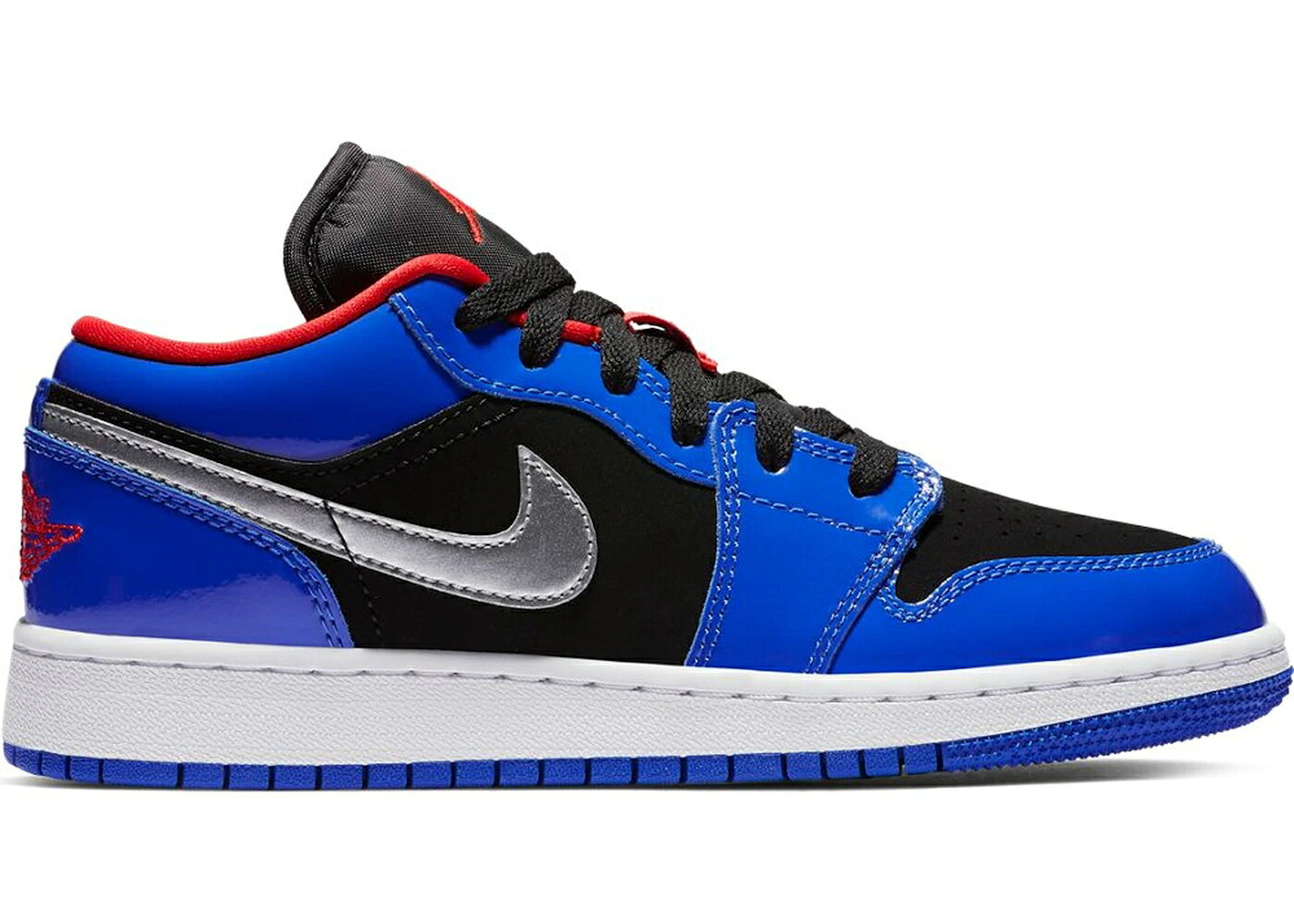 ナイキ ジョーダン 黒いこと 黒いこと 赤 赤いこと お坊っちゃん キッズ JORDAN 1 LOW TOP 3 (GS) / HYPER ROYAL BLACK UNIVERSITY RED もの言う花 マタニティ スニーカー