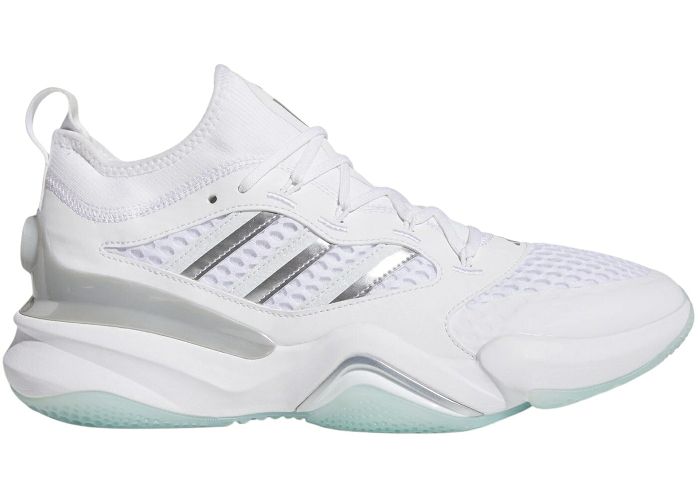 アディダス インパクト 白色 ホワイト 銀色 シルバー スニーカー メンズ ADIDAS IMPACT FLX II PATRICK MAHOMES TOO COLD / CLOUD WHITE SILVER METALLICスニーカー