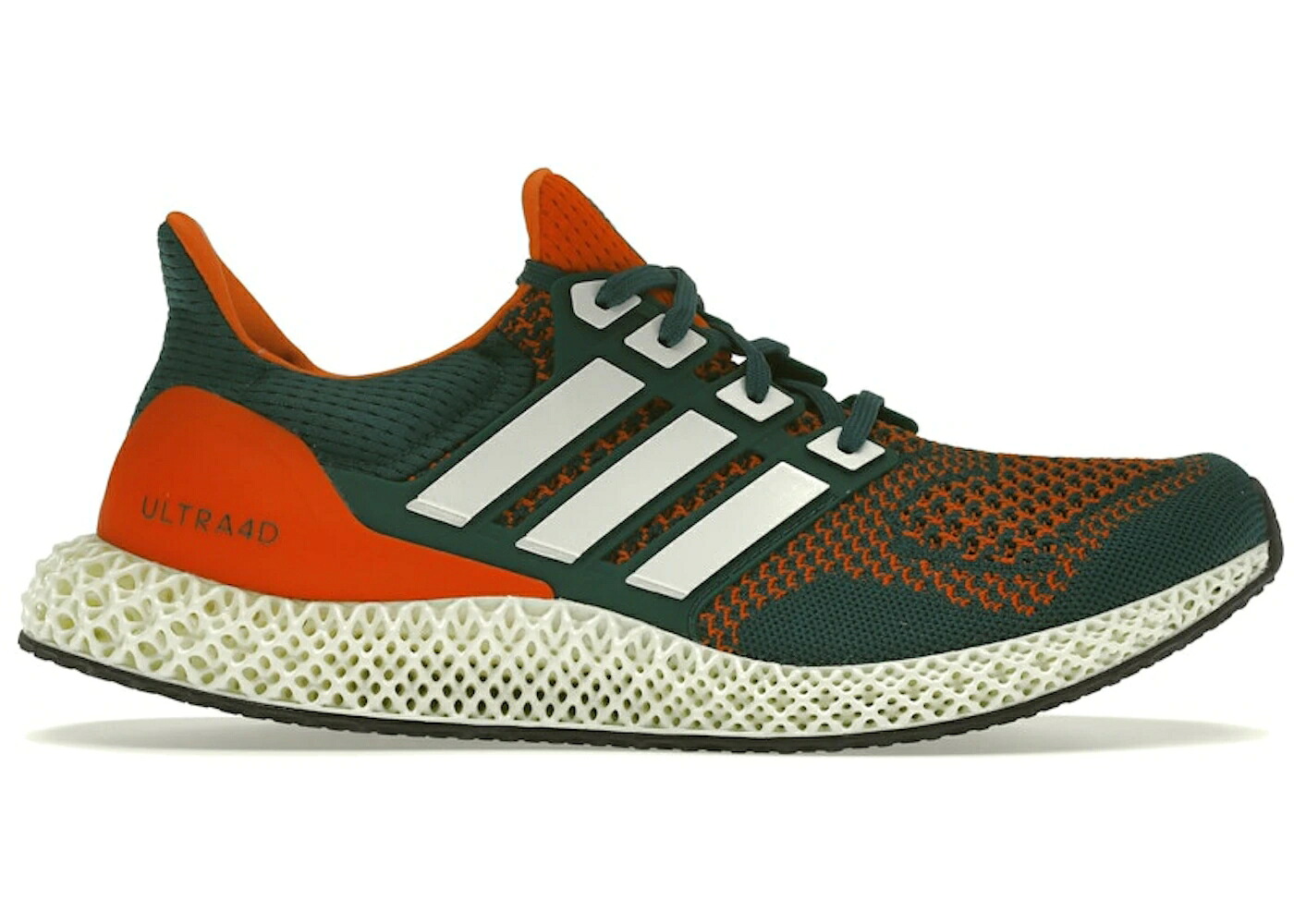 アディダス ウルトラ マイアミ ハリケーンズ 緑 緑であること 白いこと 白いこと スニーカー メンズ ADIDAS ULTRA 4D MIAMI HURRICANES / COLLEGIATE GREEN FOOTWEAR WHITE