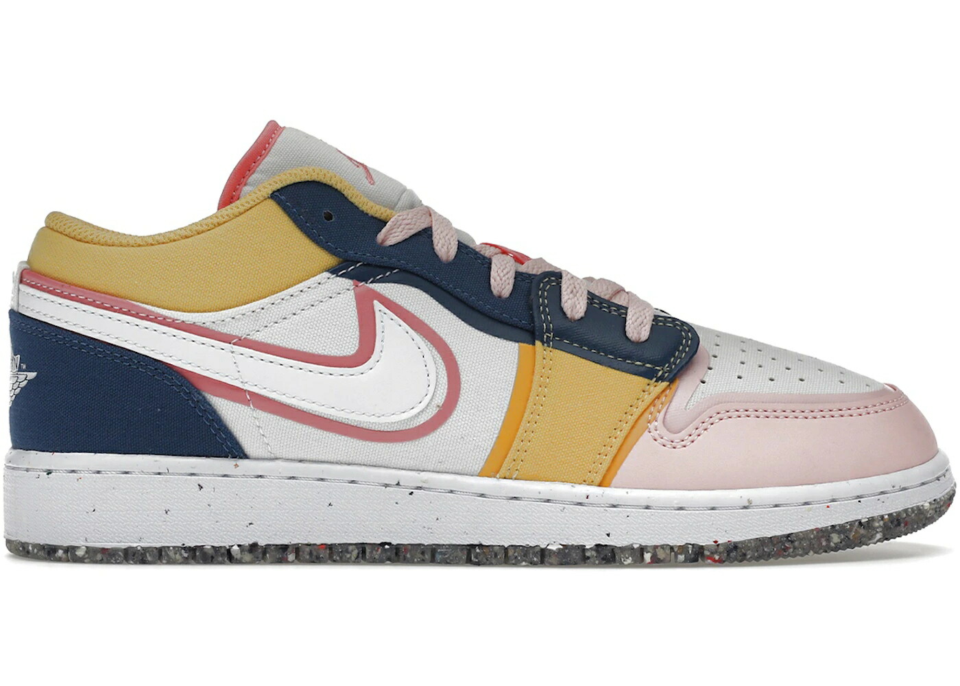 ナイキ ジョーダン 白いこと 白いこと 青み 青色 ゴールド お坊っちゃん キッズ JORDAN 1 LOW SE MULTI CANVAS (GS) / WHITE FRENCH BLUE TOPAZ GOLD もの言う花 マタニティ スニーカー