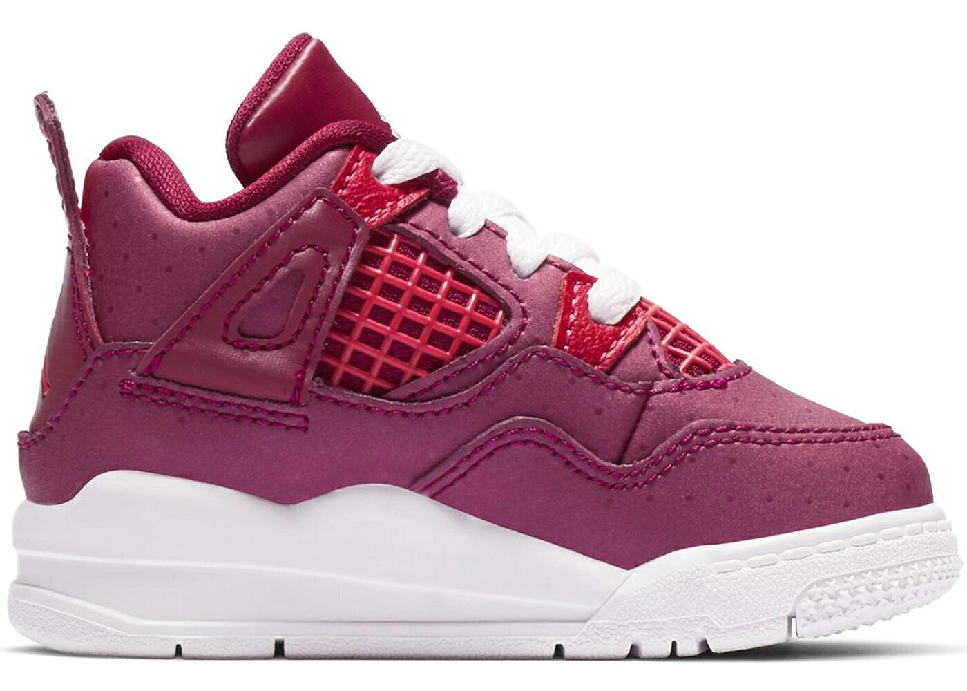 ナイキ ジョーダン 混雑時 さくら色 白いこと 白いこと VALENTINE\u0027S お坊っちゃん キッズ JORDAN 4 RETRO DAY (2019) (TD) / TRUE BERRY RUSH PINK WHITE