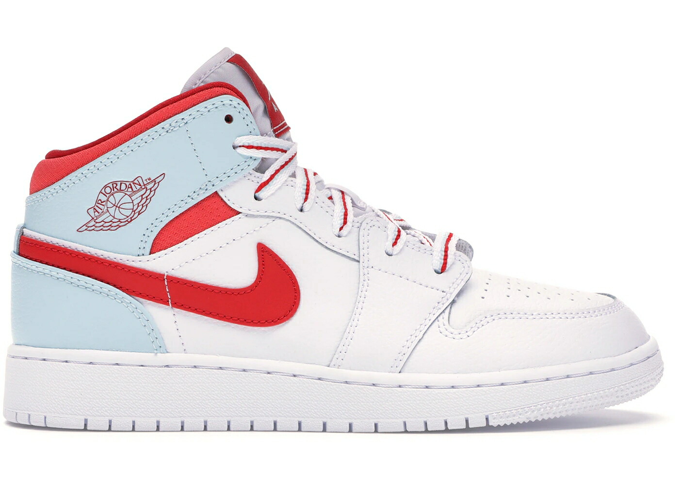 ナイキ ジョーダン ミッド 白いこと 白いこと 赤 赤いこと お坊っちゃん キッズ JORDAN 1 MID WHITE TOPAZ MIST (GS) / WHITE UNIVERSITY RED TOPAZ MIST もの言う花 マタニティ スニーカー