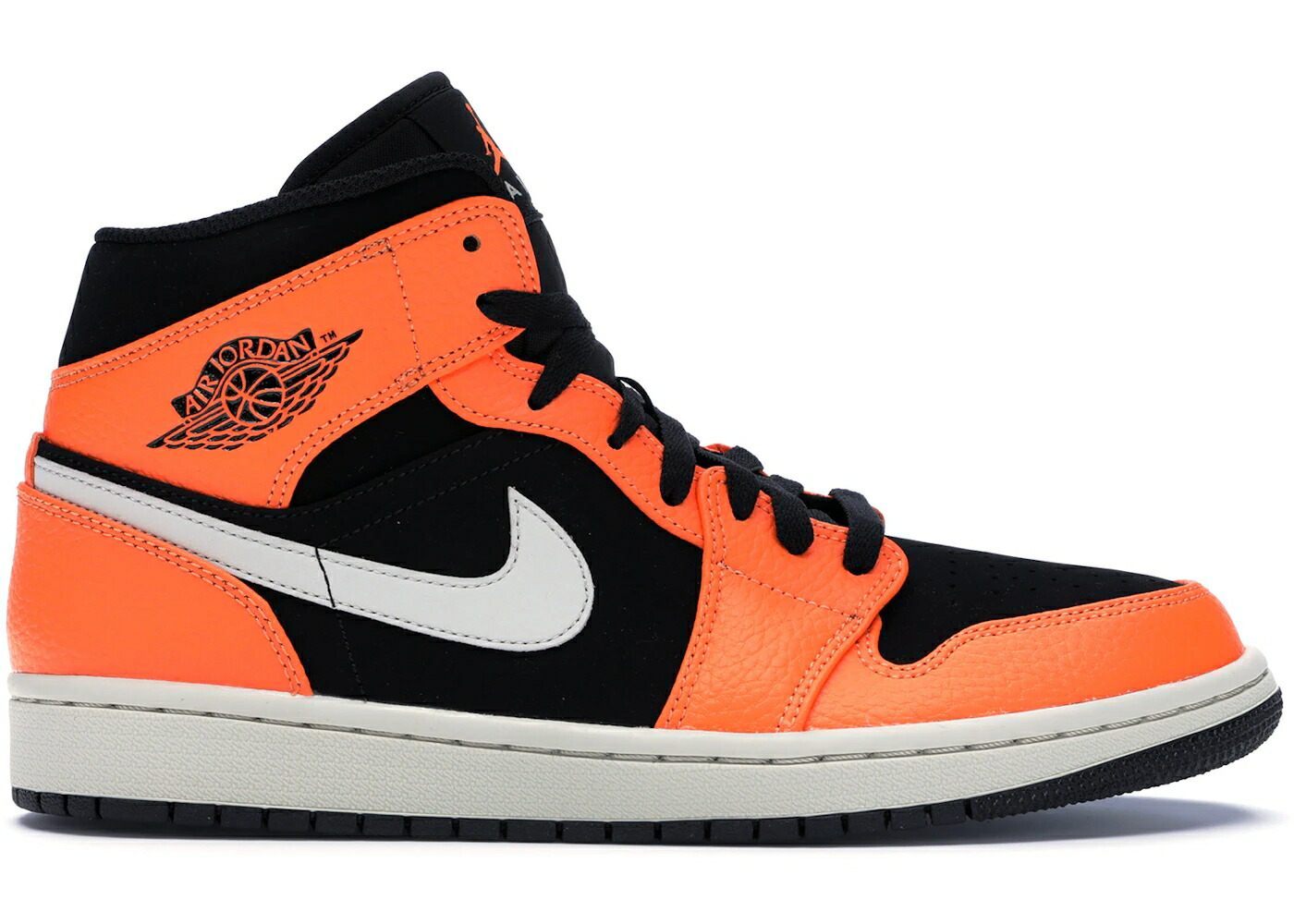 ナイキ ジョーダン ミッド 黒いこと 黒いこと スニーカー メンズ JORDAN 1 MID BLACK CONE / BLACK CONE LIGHT BONE