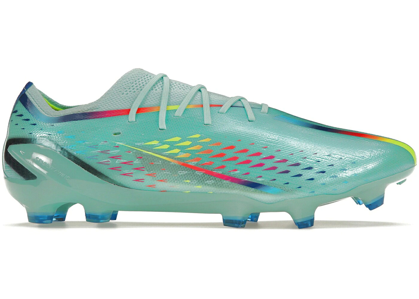 アディダス アクア 赤 赤いこと 力強さ 青み 青色 SPEEDPORTAL.1 スニーカー メンズ ADIDAS X FG AL RIHLA PACK CLEAR AQUA / CLEAR AQUA SOLAR RED POWER BLUE