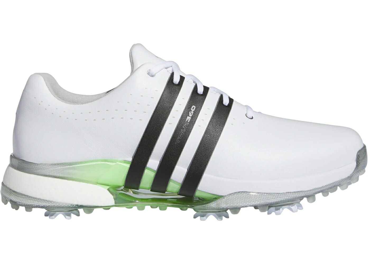 アディダス ゴルフ 白色 ホワイト コア 黒色 ブラック 緑 グリーン スニーカー メンズ ADIDAS TOUR360 24 GOLF CLOUD WHITE CORE BLACK GREEN SPARK / CLOUD WHITE CORE BLACK GREEN
