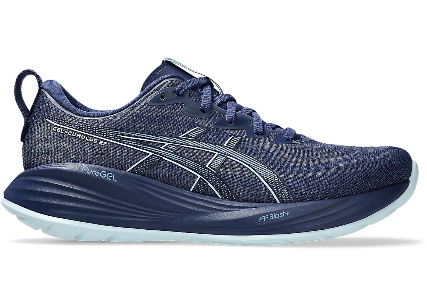 アシックス 藍色 インディゴ 青色 ブルー クール 灰色 グレー スニーカー メンズ ASICS GEL-CUMULUS 27 INDIGO BLUE COOL GREY / INDIGO BLUE COOL GREY