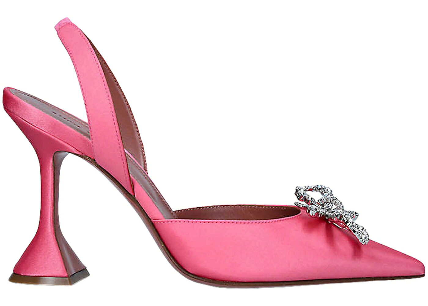 繻子 砂上の楼閣 サクラ色 スニーカー レディース AMINA MUADDI AMINA MUADDI ROSIE 95MM SATIN SLING BUBBLE PINK / BUBBLE PINK