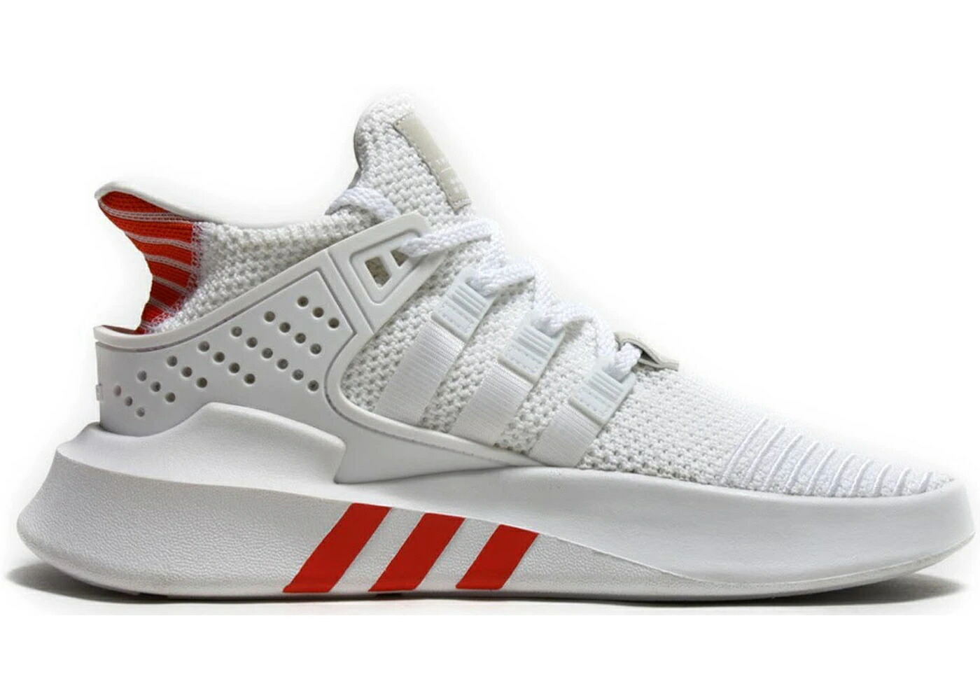アディダス 白色 ホワイト 赤 レッド スニーカー メンズ ADIDAS EQT BASK ADV WHITE RED / FOOTWEAR WHITE TRACE SCARLET｜スニケス
