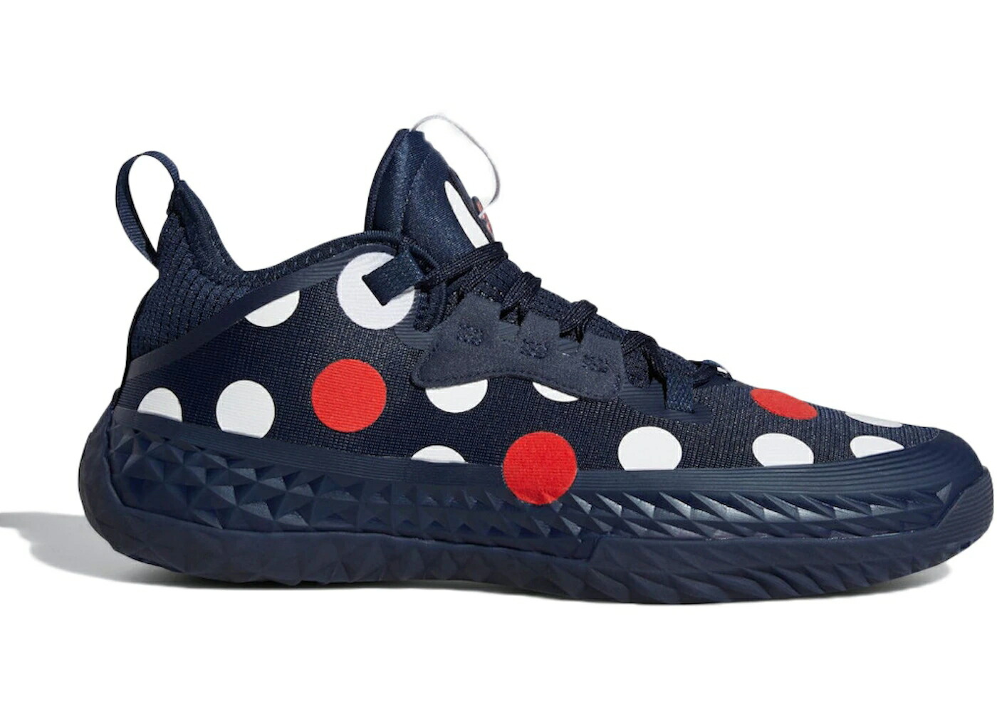 アディダス ハーデン 紺色 米国海軍 白いこと 白いこと 赤 赤いこと VOL. スニーカー メンズ ADIDAS HARDEN 5 POLKA DOTS / NAVY WHITE RED