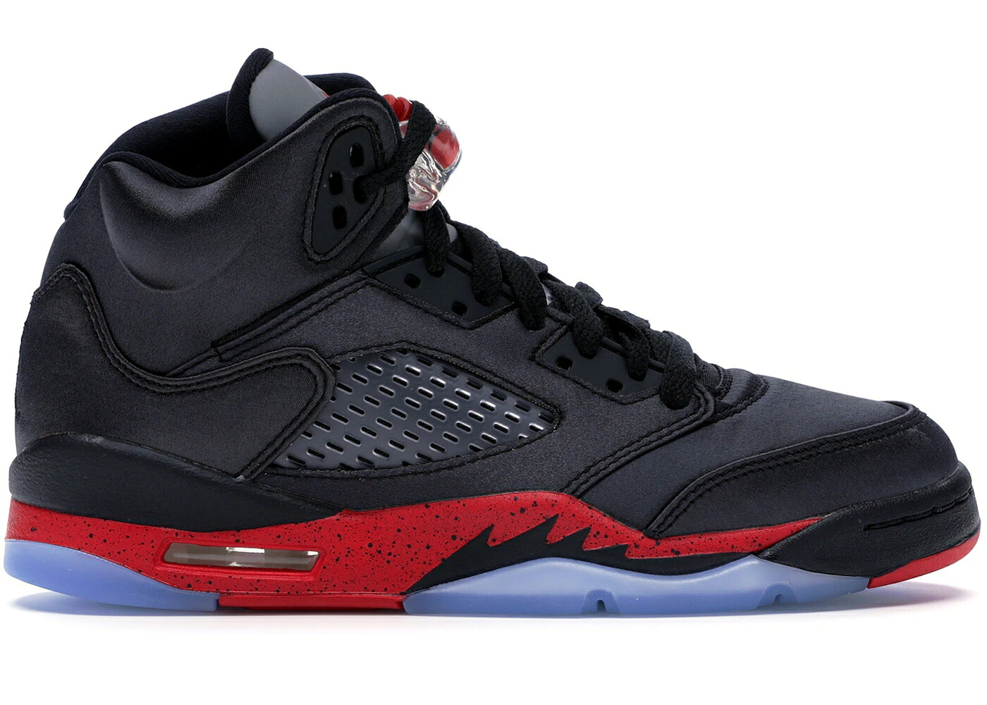 ナイキ ジョーダン 繻子 黒いこと 黒いこと 赤 赤いこと お坊っちゃん キッズ JORDAN 5 RETRO SATIN BRED (GS) / BLACK UNIVERSITY RED もの言う花 マタニティ スニーカー