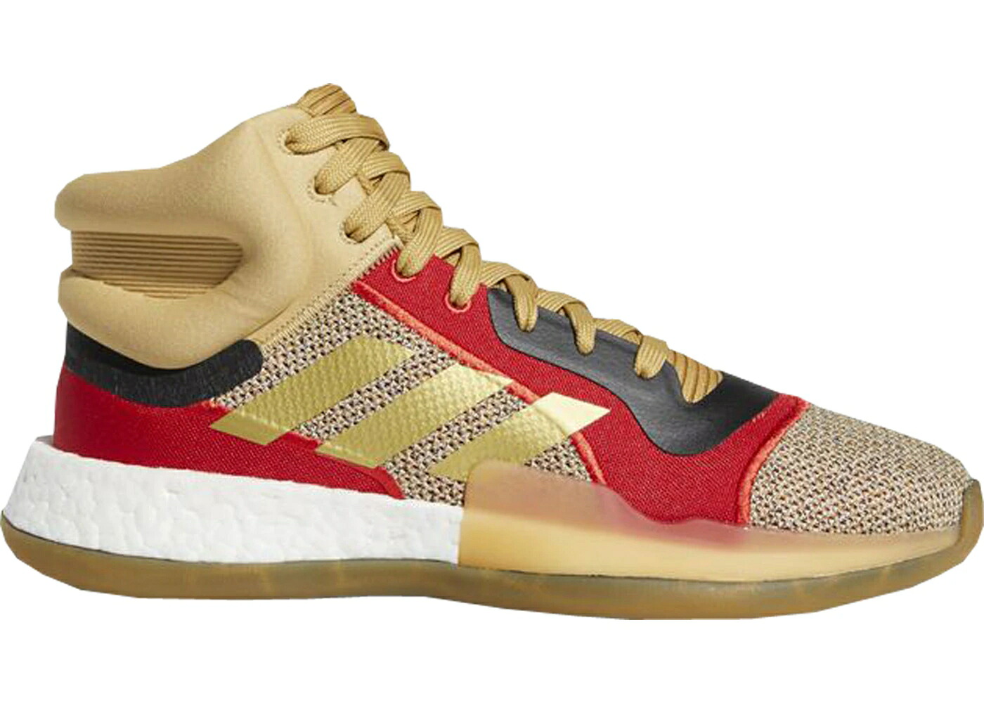 アディダス ブースト ゴールド 黒色 ブラック 赤 レッド スニーカー メンズ ADIDAS MARQUEE BOOST GOLD BLACK RED / GOLD BLACK RED