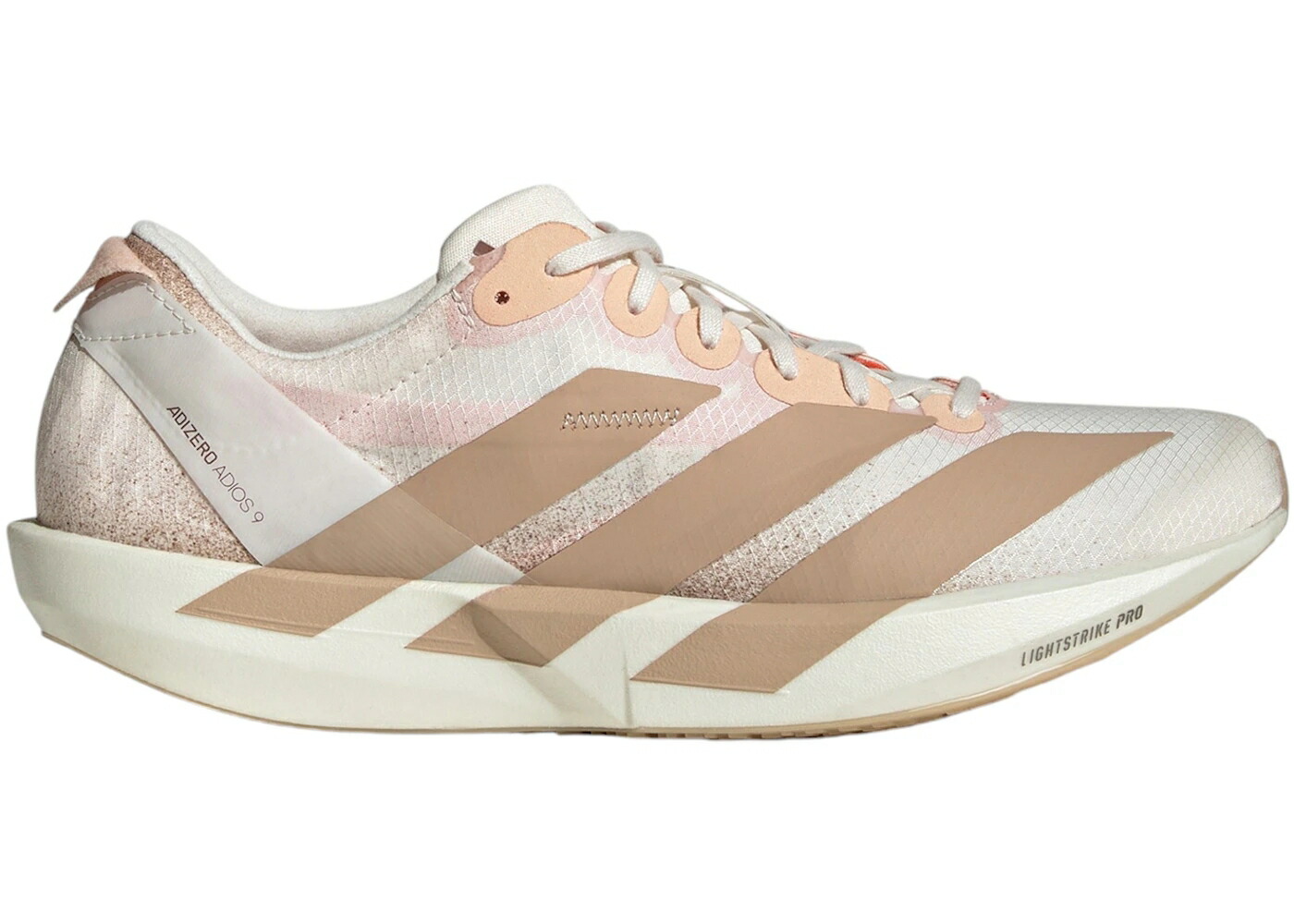 アディダス アディゼロ アディオス 白いこと 白いこと ウォーム WOMEN\u0027S スニーカー レディース ADIDAS ADIZERO ADIOS 9 WHITE WARM SANDSTONE (WOMEN\u0027S) / CHALK WHITE WARM SANDSTONE