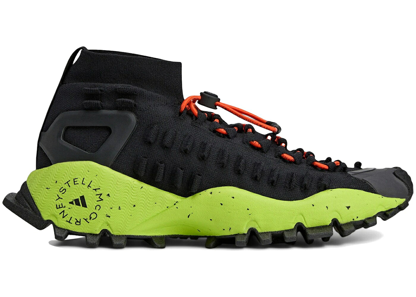 アディダス コア 黒色 ブラック 緑 グリーン 橙 オレンジ スニーカー メンズ ADIDAS SEEULATER BY STELLA MCCARTNEY CORE BLACK SOLAR GREEN ACTIVE ORANGE / CORE BLACK SOLAR GREEN ACTIVE
