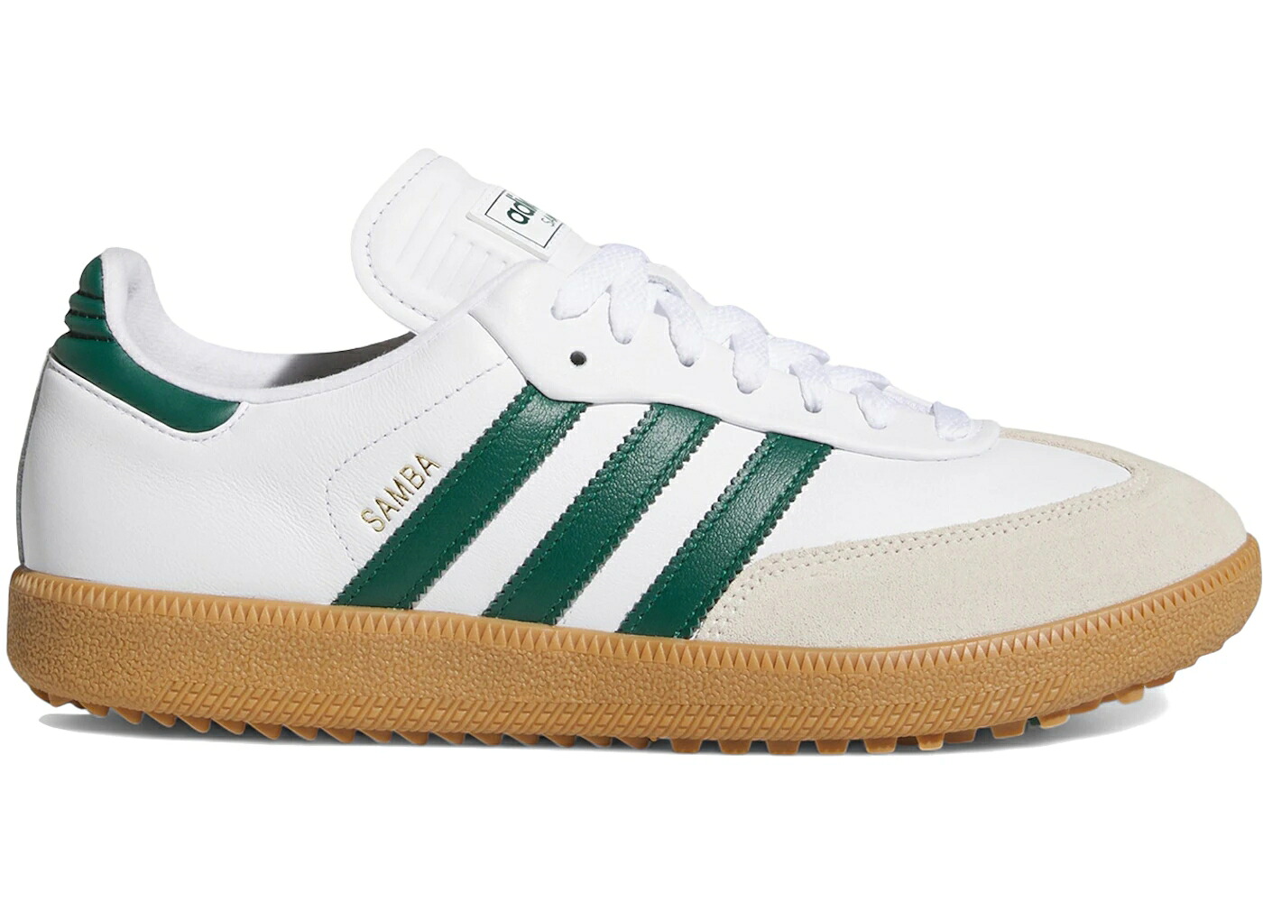 アディダス サンバ ゴルフ 白いこと 白いこと 緑 緑であること スニーカー メンズ ADIDAS SAMBA SPIKELESS GOLF CLOUD WHITE COLLEGIATE GREEN GUM / CLOUD WHITE COLLEGIATE GREEN GUM