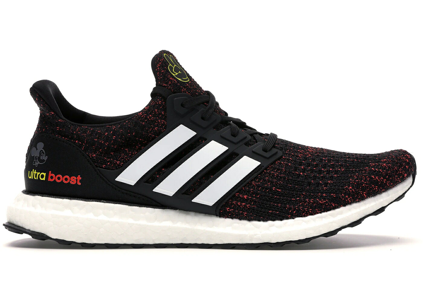 アディダス ウルトラ ブースト コア 黒色 ブラック 白色 ホワイト ウルトラブースト 4.0 スニーカー メンズ ADIDAS ULTRA BOOST MICKEY MOUSE / CORE BLACK FOOTWEAR WHITE BRIGHT|スニケス