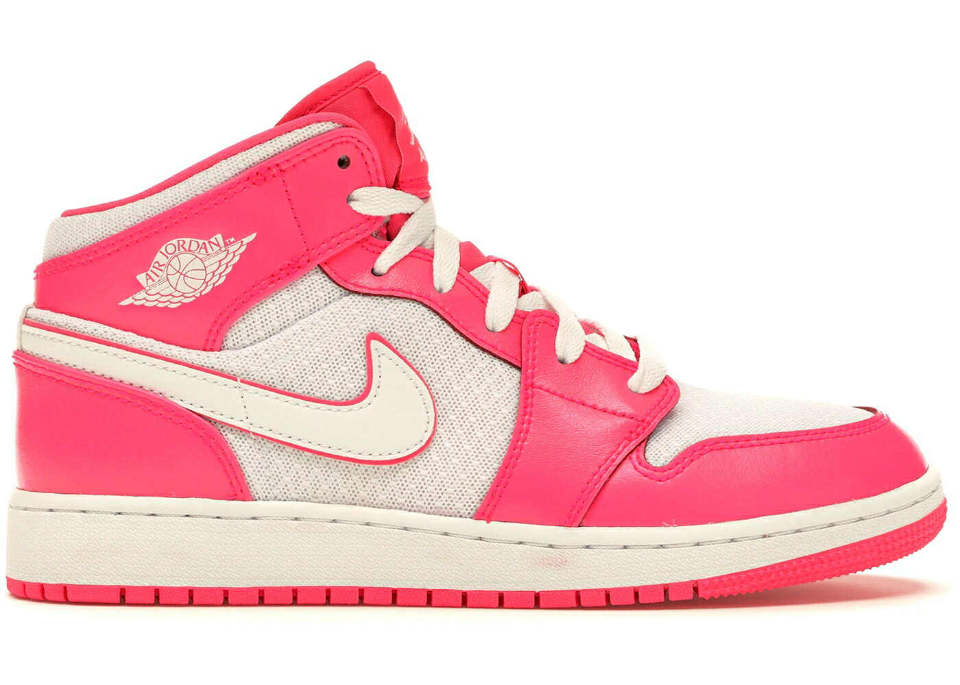 ナイキ ジョーダン ミッド サクラ色 白いこと 白いこと お坊っちゃん キッズ JORDAN 1 MID HYPER PINK WHITE (GS) / HYPER PINK WHITE WHITE もの言う花 マタニティ スニーカー