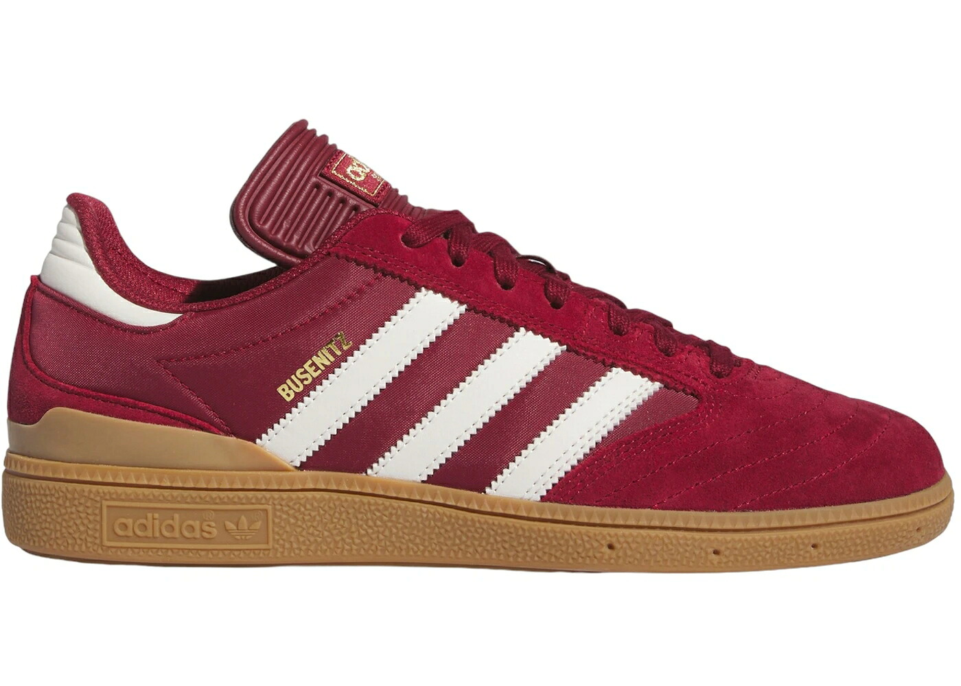 アディダス ぶどう酒色 バーガンディー 白いこと 白いこと ゴールド スニーカー メンズ ADIDAS BUSENITZ COLLEGIATE BURGUNDY CHALK WHITE GOLD METALLIC / COLLEGIATE BURGUNDY CHALK WHITE