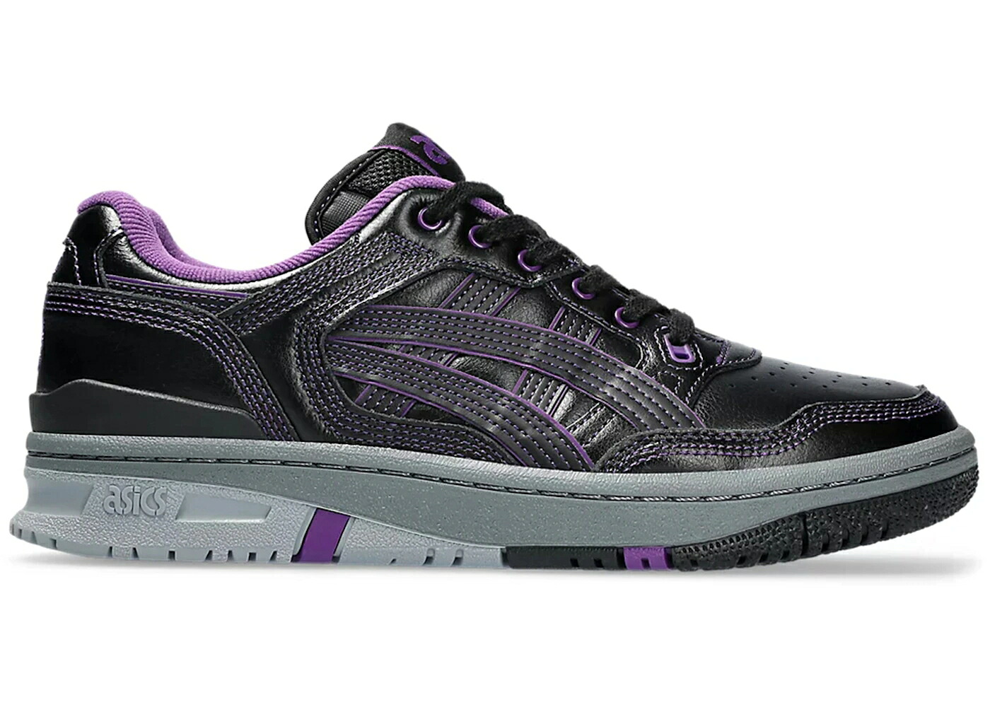 アシックス 黒いこと 黒いこと 紫 パープル 薄墨色 薄墨色 スニーカー メンズ ASICS EX89 NEEDLES BLACK / BLACK PURPLE GREY