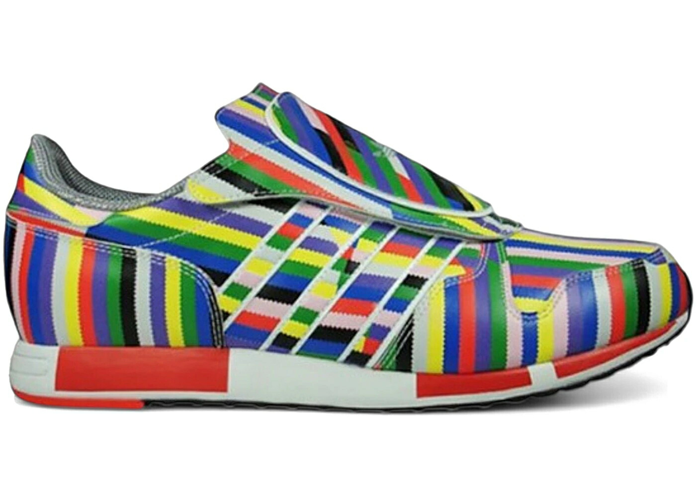 アディダス 白いこと 白いこと 黄味がかった 黄色 赤 赤いこと スニーカー メンズ ADIDAS MICROPACER 60 YEARS OF SOLE AND STRIPES / WHITE NEON YELLOW LIGHT RED