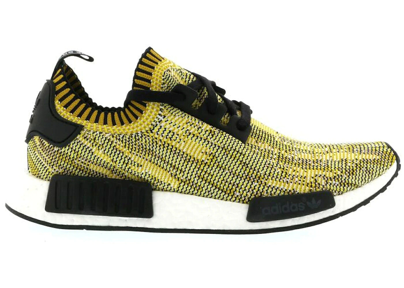 アディダス 黄色 イエロー カモ柄 コア 黒色 ブラック スニーカー メンズ ADIDAS NMD R1 YELLOW CAMO / CORE BLACK CORE BLACK NOMAD|スニケス
