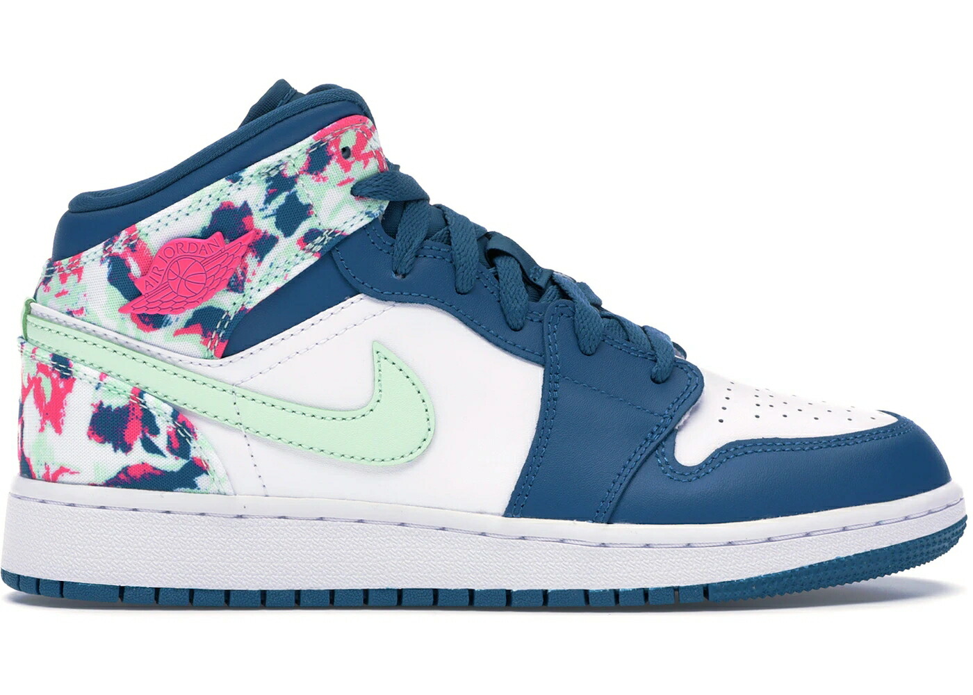 ナイキ ジョーダン ミッド 緑 緑であること 白いこと 白いこと お坊っちゃん キッズ JORDAN 1 MID PAINT STROKE (GS) / GREEN ABYSS FROSTED SPRUCE WHITE もの言う花 マタニティ スニーカー