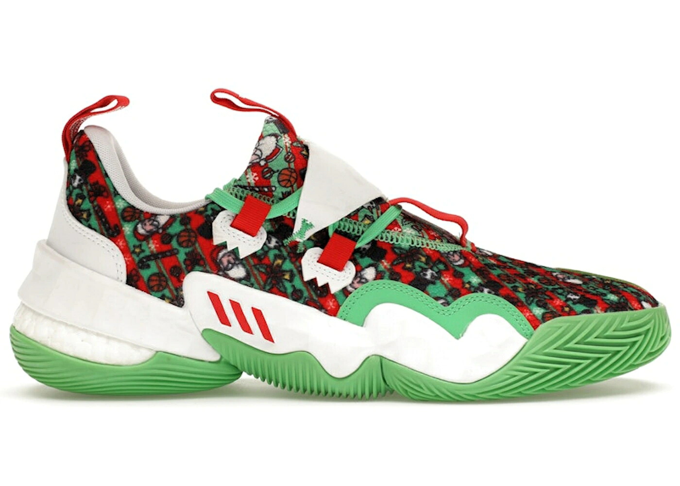 アディダス クリスマス 緑 緑であること 赤 赤いこと スニーカー メンズ ADIDAS TRAE YOUNG 1 CHRISTMAS / SEMI SCREAMING GREEN VIVID RED