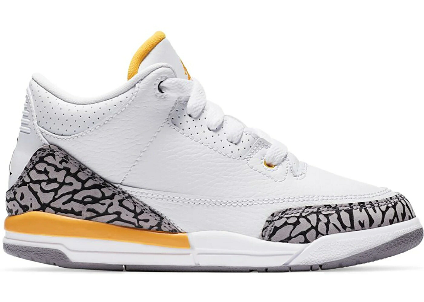 ナイキ ジョーダン レーザー 橙 オレンジ 白色 ホワイト 黒色 ブラック 灰色 シメント ジュニア キッズ JORDAN 3 RETRO LASER ORANGE (PS) / WHITE BLACK LASER ORANGE CEMENT ベビー マタニティ スニーカー